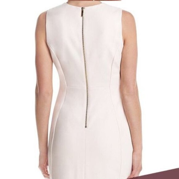 NWOT Calvin Klein Sleeveless Textured Crepe Sheath Dress Office/ Party/ Cocktail - Picture 5 of 16